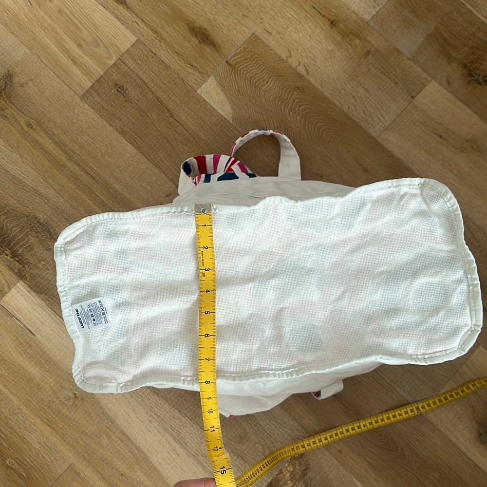Lands’ End Pink Red White Blue Umbrella Print Large Packable Beach Tote Pool Bag - Picture 13 of 13